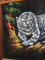 Лот: 19657752. Фото: 3. Картина Панно Белый Тигр(Описание... Коллекционирование, моделизм