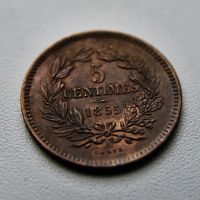 Лот: 21735006. Фото: 4. 5 сантимов 1855 года Люксембург. Красноярск