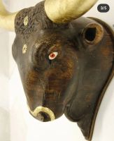 Лот: 15321957. Фото: 3. Скульптура голова быка. Ручная работа