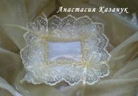 Лот: 4653545. Фото: 2. Подушечка для колец айвори 2. Товары для праздника