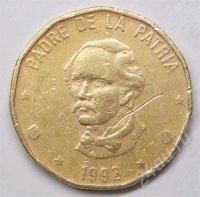 Лот: 1094050. Фото: 2. Доминиканская республика. 1 песо... Монеты
