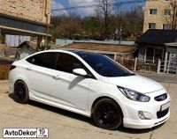 Лот: 14731180. Фото: 7. Накладки на пороги Hyundai Solaris...