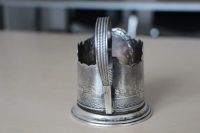 Лот: 7904005. Фото: 3. Редкий Подстаканник с керамической... Коллекционирование, моделизм