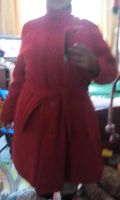 Лот: 6048489. Фото: 2. Красное пальто 58/60 размер. Женская одежда