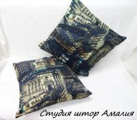 Лот: 4578988. Фото: 2. Подушка "Нью-йорк". Домашний текстиль