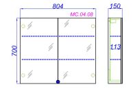 Лот: 23670166. Фото: 5. Зеркальный шкаф AQWELLA MC