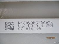 Лот: 15504942. Фото: 2. LG Подсветка LED K430WDK5A2 4708-K43WDK-A2213K01... Запчасти для бытовой техники