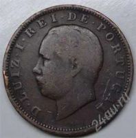 Лот: 905146. Фото: 2. Португалия. 20 рейс 1883г. Большая... Монеты