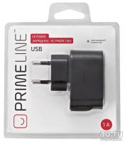 Лот: 9143791. Фото: 2. Адаптер СЗУ-USB Prime Line, черный. Аксессуары
