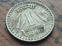 Лот: 11366348. Фото: 5. Монета 1 рупия одна Индия 1980...