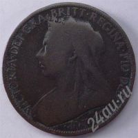 Лот: 239610. Фото: 2. Великобритания. 1 пенни 1900г... Монеты