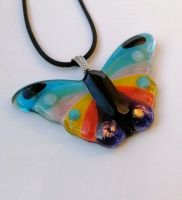 Лот: 25910277. Фото: 3. Бабочка(кулон). Ручная работа