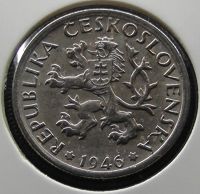 Лот: 11605293. Фото: 2. Чехословакия монета 1 крона 1946... Монеты