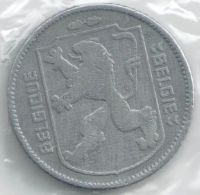 Лот: 11344342. Фото: 2. Бельгия 1 франк 1941 года (к3-7... Монеты