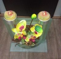 Лот: 6194249. Фото: 2. Композиция со свечами и орхидеей. Предметы интерьера