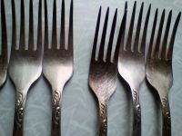 Лот: 15274663. Фото: 7. Мельхиоровый набор столовых 24...