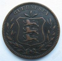 Лот: 2464419. Фото: 2. гернси 8 дублей 1889 г. Монеты