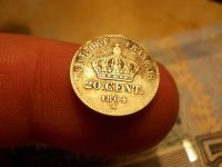 Лот: 15643272. Фото: 2. Очень редкие 20 сантимов-1864... Монеты