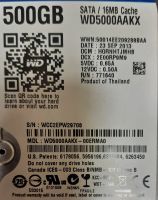 Лот: 17835707. Фото: 2. Жесткий диск WD 500Gb WD5000AAKX-00ERMA0... Комплектующие