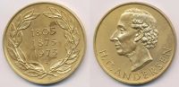 Лот: 10593672. Фото: 2. Дания 1975 Медаль Ханс Кристиан... Значки, медали, жетоны
