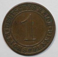 Лот: 8498041. Фото: 2. 1 пфенниг 1929 год. D. Германия. Монеты