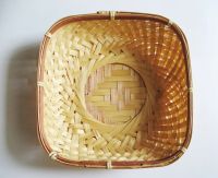Лот: 18996742. Фото: 2. тарелка квадратная плетеная (бамбуковая... Посуда, кухонная утварь