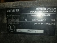 Лот: 24912404. Фото: 6. Акустическая система AIWA SX-AZ2800