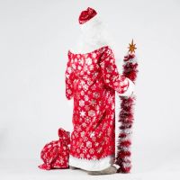 Лот: 10693851. Фото: 2. Костюм "Дед Мороз" красный снежинки... Праздничные костюмы, аксессуары