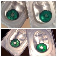 Лот: 5475149. Фото: 2. Зелёные яркие крейзи линзы "Анаконда... Оптика