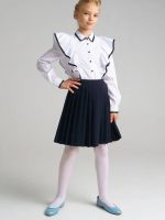 Лот: 25665600. Фото: 4. Школьная юбка плиссе темно-синего... Красноярск