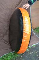 Лот: 4861981. Фото: 2. Тюбинг, санки - плюшки. Цвет черно-оранжевый. Спортивные товары
