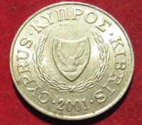 Лот: 19056387. Фото: 2. Кипр 5 центов, 2001 г. Монеты