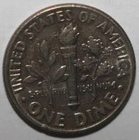 Лот: 10877763. Фото: 2. 1 дайм (10 центов) 1993 год. США... Монеты