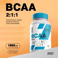Лот: 25669062. Фото: 9. Смарт Пауэр BCAA 2:1:1 капс...