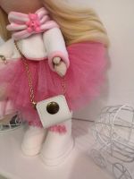 Лот: 15159246. Фото: 2. Кукла тильда розовый гномик. Ручная работа