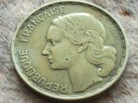 Лот: 10780497. Фото: 2. Монета 50 франк Франция 1953 птица... Монеты