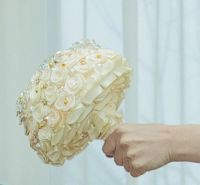 Лот: 4944131. Фото: 3. Свадебный букет (атласные ленты... Сувениры, подарки