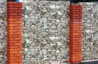 Лот: 7323203. Фото: 2. Забор профнастил под камень. Срубы и конструкции