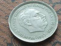 Лот: 11366449. Фото: 2. Монета 50 песет Испания 1957 портрет... Монеты