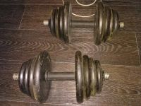 Лот: 8440932. Фото: 2. Гантели обрезиненные 15 кг общего... Тяжелая атлетика