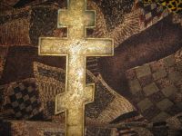 Лот: 10017223. Фото: 2. Большой старинный крест с эмалями. Антиквариат