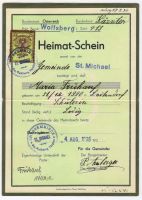 Лот: 9268816. Фото: 2. Удостоверение (Heimatschein) 1936. Коллекционирование, моделизм