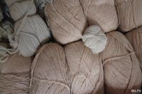 Лот: 9891374. Фото: 3. нитки бежевые для вязания, одним... Ручная работа