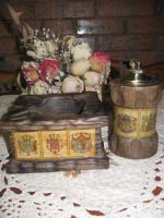 Лот: 10720378. Фото: 2. Винтажный набор зажигалка настольная... Предметы интерьера