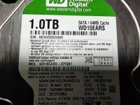 Лот: 15923377. Фото: 2. HDD 1TB WD (Sata 3.5") WD10EARS... Комплектующие