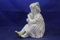 Лот: 22993057. Фото: 2. Раритет Девочка с кошкой фарфоровая... Антиквариат