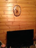 Лот: 8246278. Фото: 3. Часы спил березы, ручная работа. Домашний быт