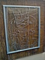 Лот: 4948877. Фото: 2. Saikono. стекло. рисунок алюминием... Изобразительное искусство