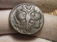 Лот: 17326790. Фото: 5. Очень Редкая Денга 1734 года-РОзетка...