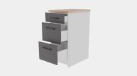 Лот: 23774885. Фото: 3. Напольный шкаф Grey, Дуб светлый... Мебель
